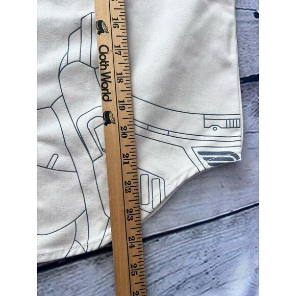 Disney Buzz Lightyear Long Sleeve Button Down Cream Color Shirt Sz Youth 14 - Picture 11 of 11